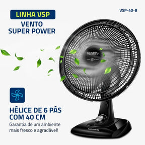 Ventilador Super Power Mondial - Kit com 2 Ventiladores - pague 1 e Leve 2
